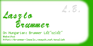 laszlo brummer business card